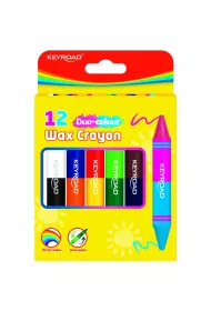 Kredki woskowe KEYROAD 6 sztuk dwustronne 12 szt.