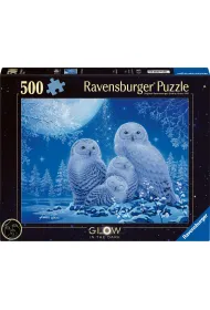 Puzzle 500 el. �wiec�ce w ciemno�ci - Sowy Ravensburger