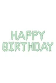 PartyDeco Balon foliowy Happy Birthday ziele� 340x35cm