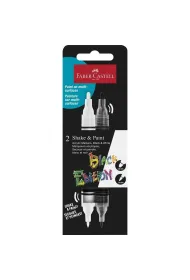 Faber-Castell Markery akrylowe Black Edition bia�y + czarny 2 szt.