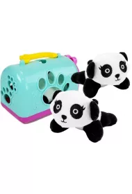 Ma�a panda z transporterem LeanToys