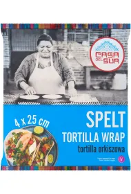 Casa del Sur Tortilla wrap orkiszowy 25 cm 4 x 60 g