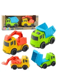 Pojazdy budowlane bio plastik LeanToys