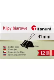 Titanum Klipy biurowe 41mm 12 szt.