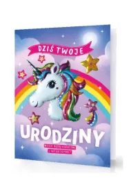 Pan Dragon Karnet XXL Urodziny jednoro�ec z naklejkami