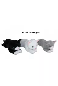 PLUSZAK KOT Z GLOSEM 30CM LEZACY SA Sun-Day
