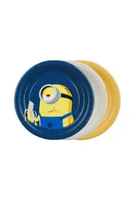 PartyDeco Talerzyki Minionki 18cm 6 szt
