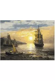 Norimpex Diamentowa mozaika - Zach�d ze statkami 30x40cm