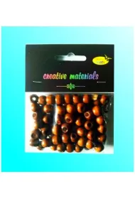 Galeria Hobby Koraliki drewniane br�z 10 mm, 25g
