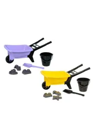 Taczka 56 cm z akcesoriami do piasku, 2 kolory ta/Liliowa PLASTO