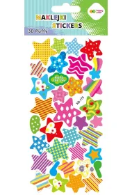 Happy Color Naklejki 3D PUFFY-Colorful Stars 9.5x22 cm