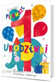 Karnet okazjonalny B6 z kopert� 1 Urodziny PAN DRAGON KB6-1839