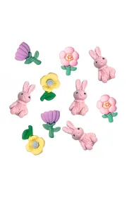 Dalprint Ozdoby samoprzylepne 3D kwiaty i kr�liczki 12 szt.