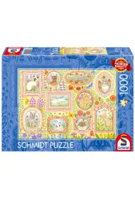 Puzzle 1000 el. PQ Portrety kociej socjety Schmidt