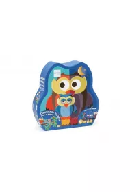 Puzzle dwustronne 39 el. XL Sowa "dzie� i noc" Scratch