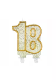 Godan �wieczka cyferka 18, z�oty kontur