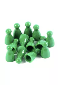 Pionki do gry z gwk - zielone Plastic Polska