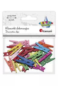 Titanum Klamerki drewniane 3 x 25 mm