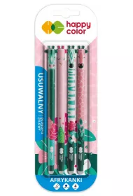 Happy Color D�ugopis wymazywalny AFRYKANKI, niebieski, 0.5 mm, 4 sztuki
