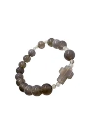 Bransoletka Agat Szary kulka du�a 10mm