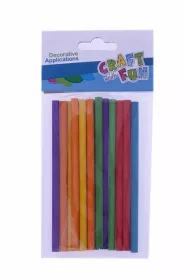Craft with Fun Patyczki drewniane kolorowe 15 szt.