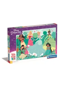 Puzzle 104 el. Maxi SuperColor. Princess Clementoni