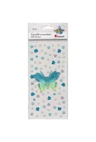 Titanum Kryszta�ki samoprzylepne motyl 3D 75x60mm 82 szt.