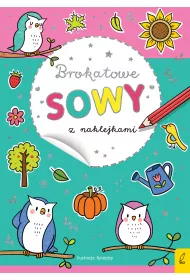 Brokatowe sowy z naklejkami
