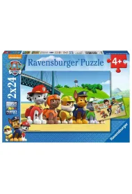 Puzzle 2 x 24 el. Psi Patrol. Bohaterskie szczeniaki Ravensburger