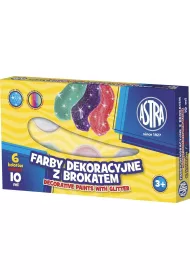 Astra Farby dekoracyjne brokatowe 6 x 10 ml