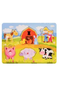 Puzzle Uk�adanka drewno - farma Daffi