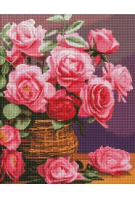 Ideyka Diamentowa mozaika - Kolorowe r�e 40x50cm