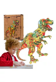 Puzzle drewniane eko 129 el. Tyranozaur rex A3 Maksik
