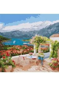 Ideyka Malowanie po numerach - Zatoka Kotorska 50x50cm