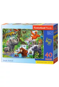 Puzzle 40 el. Zwierz�ta w d�ungli Castorland