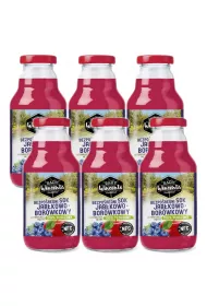Sady Wincenta Sok 100% jabkowo-borwkowy naturalnie mtny toczony NFC Zestaw 6 x 330 ml