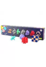 Puzzle drewniane IQ i metalowe amigwki 7w1 Robe