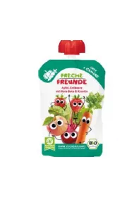 Freche Freunde Mus jabko - truskawka - burak - marchew od 8 miesica 100 g Bio
