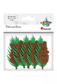 Titanum Filcowe li�cie 3D zielono-br�zowe 38x85mm
