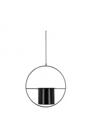 Esschert Design Doniczka wiszca czarna metalowa