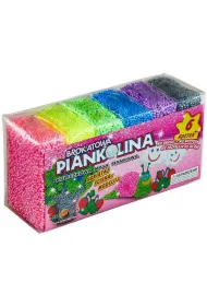 Pianka do modelowania brokat 6 kolor�w Piankolina 10001606 ART AND PLAY