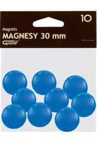 Magnesy Grand 30 mm niebieskie op. 10 sztuk