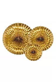 PartyDeco Rozety dekoracyjne z�ote
