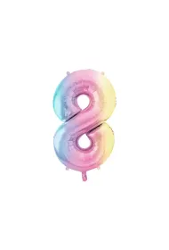 PartyDeco Balon foliowy 8 pastelowy t�czowy 86cm