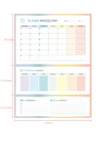 Plan your life Planer magnetyczny miesiczny tczowy + marker