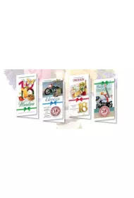 Top Graphic Karnet DL De Lux. Z�ocony 18 Urodziny mix 10 szt.