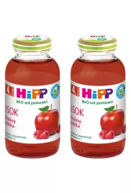 Hipp Sok 100% maliny-jab�ka po 4. miesi�cu zestaw 2 x 200 ml Bio