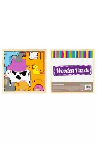 Puzzle Uk�adanka drewniana 12 el. Zwierz�ta Mega Creative