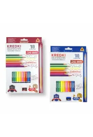 Penword Kredki o��wkowe tr�jk�tne + temper�wka 18 szt.