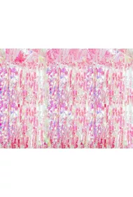 PartyDeco Kurtyna party opalizuj�cy r�owy 100x200cm